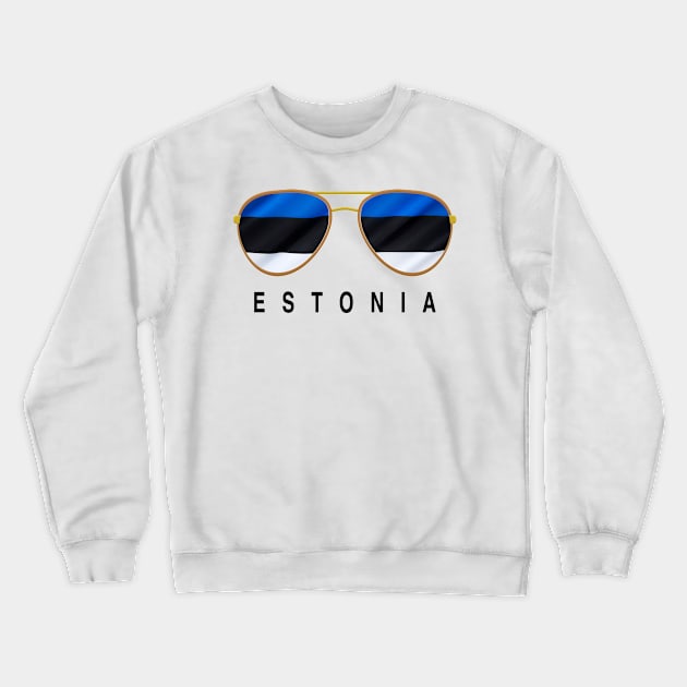 Estonia Sunglasses, Estonia Flag, Estonia gift , Estonian Crewneck Sweatshirt by JayD World